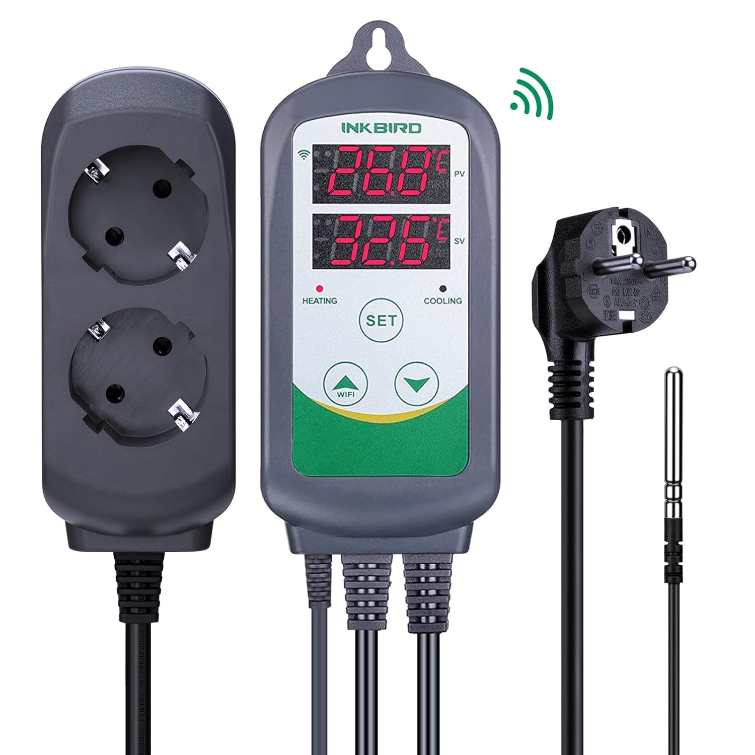 Wifi Thermostat - Электронный регулятор температуры, 220 В, евровилка