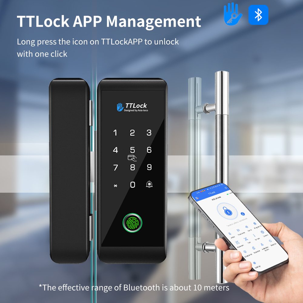 Smart Door Lock Wifi - Умный стеклянный замок TTLOCK с распознаванием