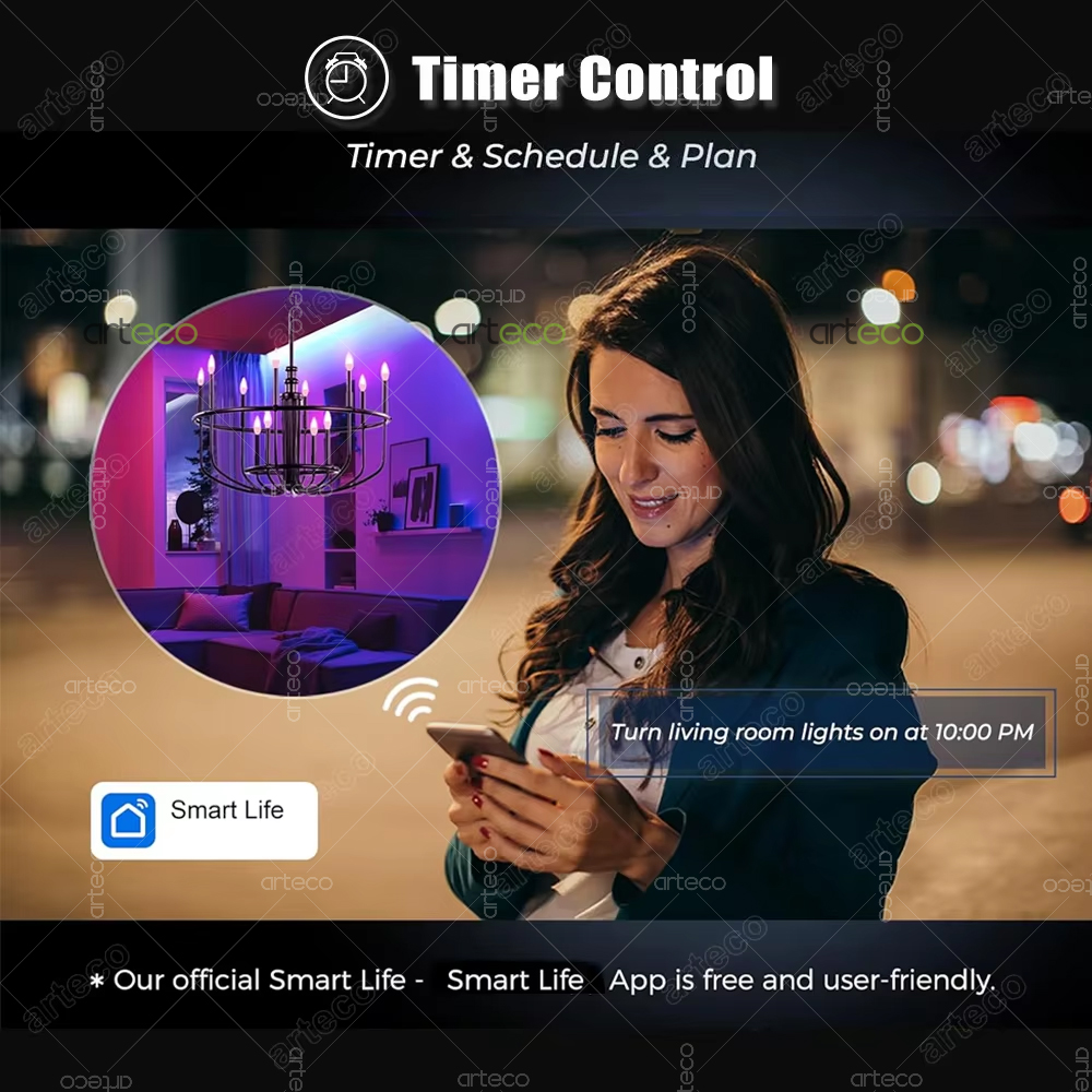 Светодиодная лампа Tuya E14 с  – обзор и цена Smart Light Switch Wifi