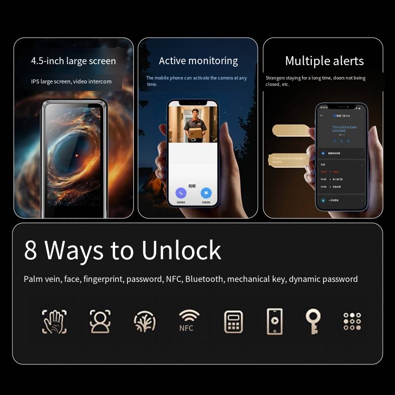YN S11M умный дом цифровой эле – обзор и цена Smart Door Lock Wifi